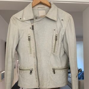 Diesel leather bomber jacket